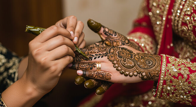 Traditional bridal henna by Mehefir artist